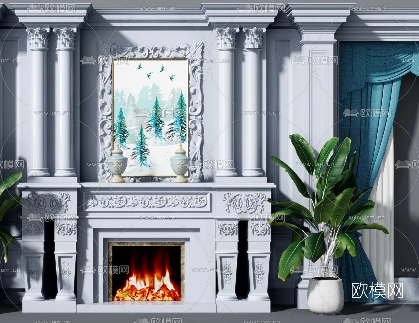 CLASSIC – FIREPLACE 3DMODELS – 002