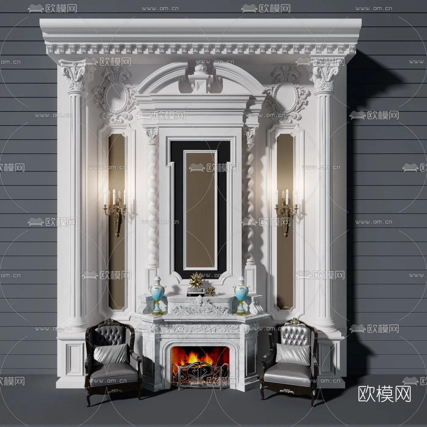 CLASSIC – FIREPLACE 3DMODELS – 003