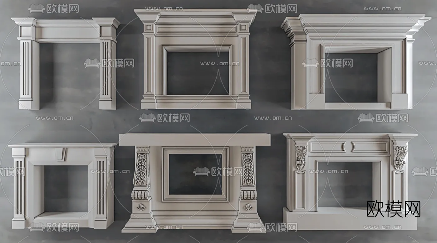 CLASSIC – FIREPLACE 3DMODELS – 005