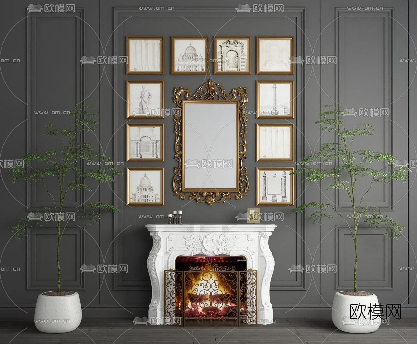 CLASSIC – FIREPLACE 3DMODELS – 007