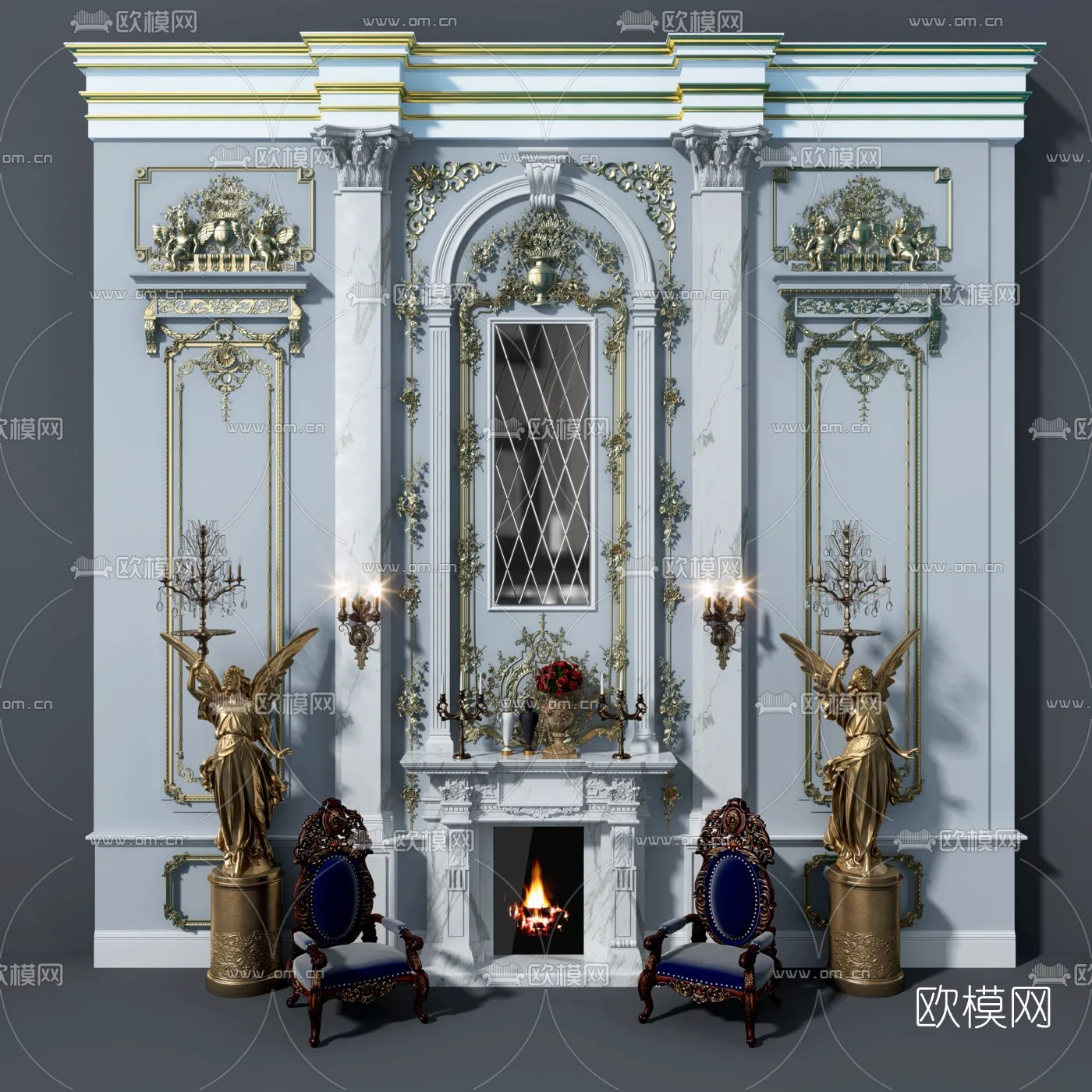 CLASSIC – FIREPLACE 3DMODELS – 008
