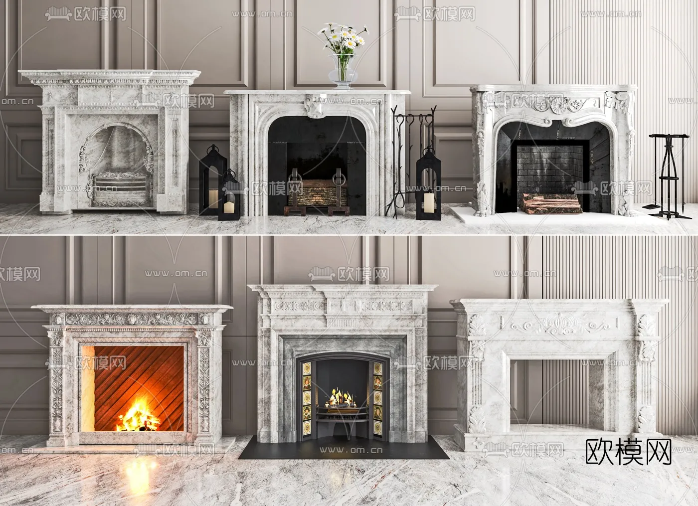CLASSIC – FIREPLACE 3DMODELS – 010