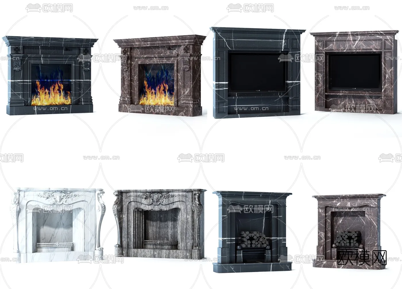 CLASSIC – FIREPLACE 3DMODELS – 014