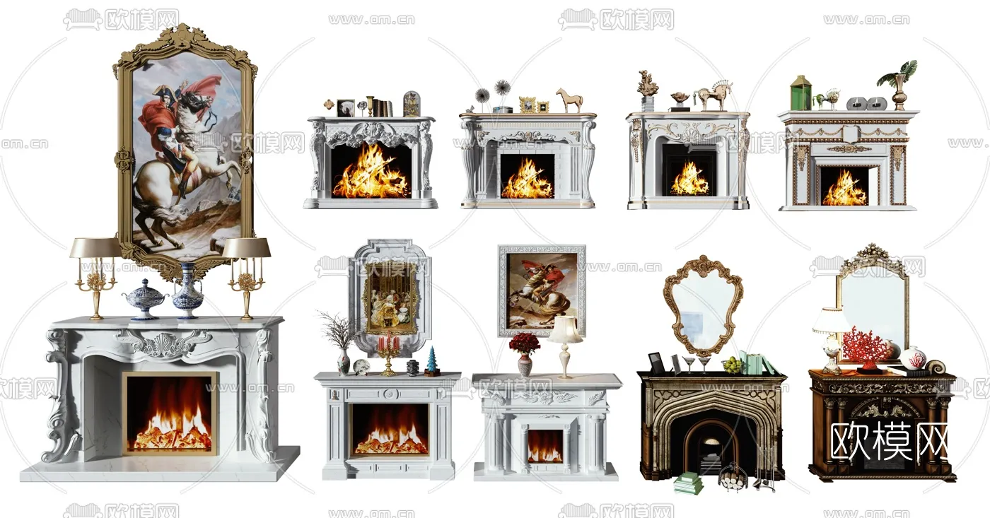 CLASSIC – FIREPLACE 3DMODELS – 018