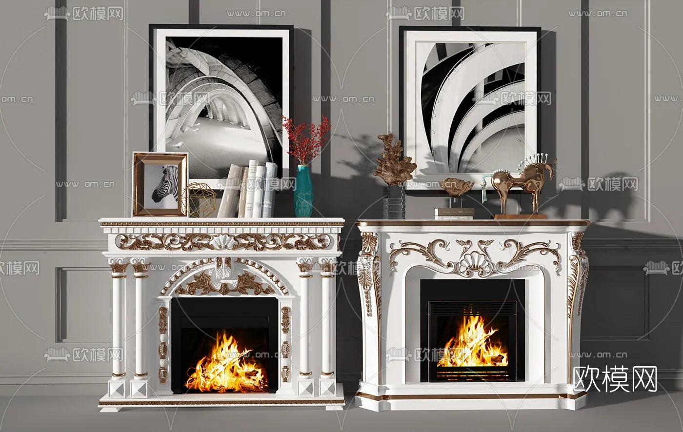 CLASSIC – FIREPLACE 3DMODELS – 020