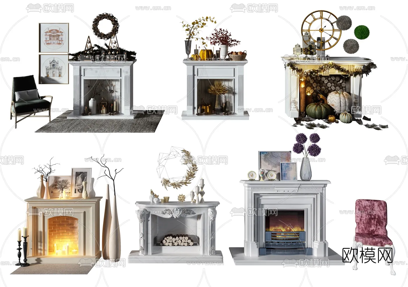 CLASSIC – FIREPLACE 3DMODELS – 021