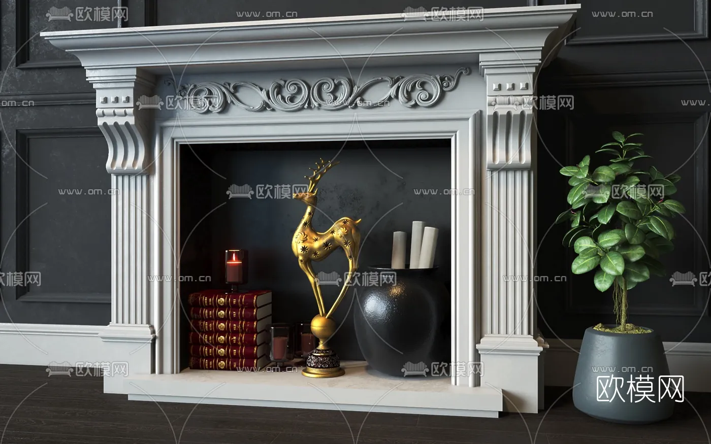CLASSIC – FIREPLACE 3DMODELS – 022