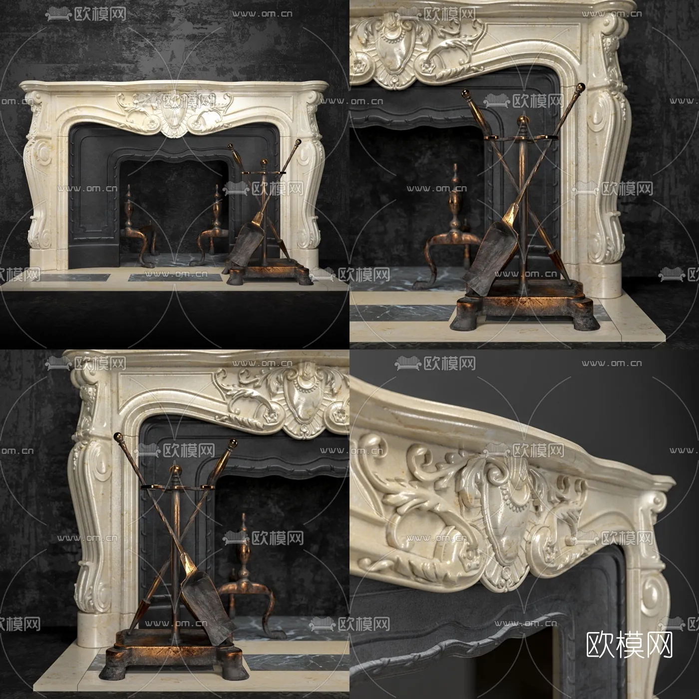 CLASSIC – FIREPLACE 3DMODELS – 025
