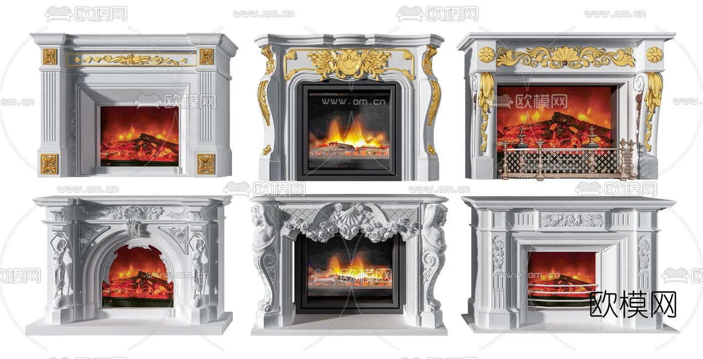CLASSIC – FIREPLACE 3DMODELS – 029