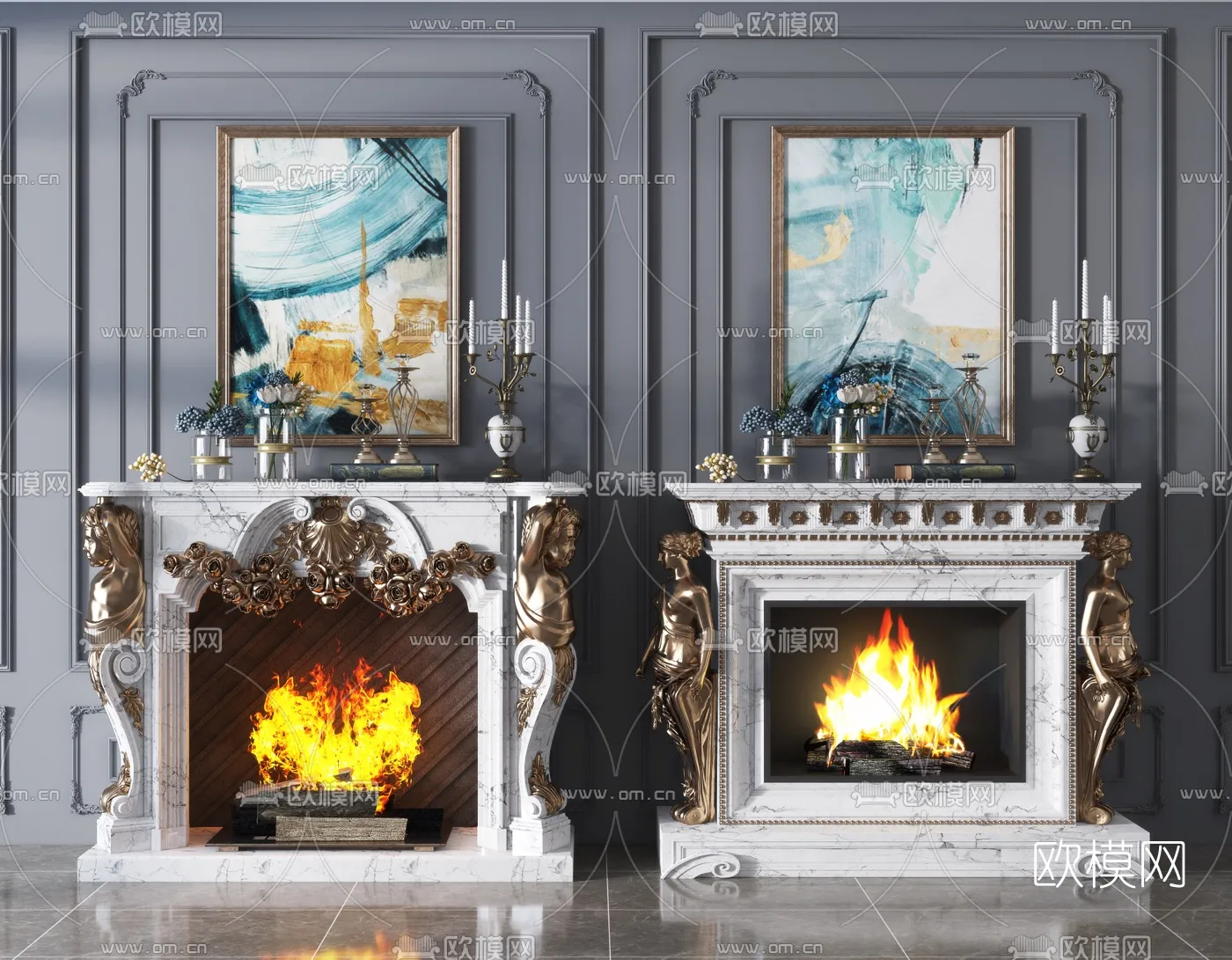 CLASSIC – FIREPLACE 3DMODELS – 035