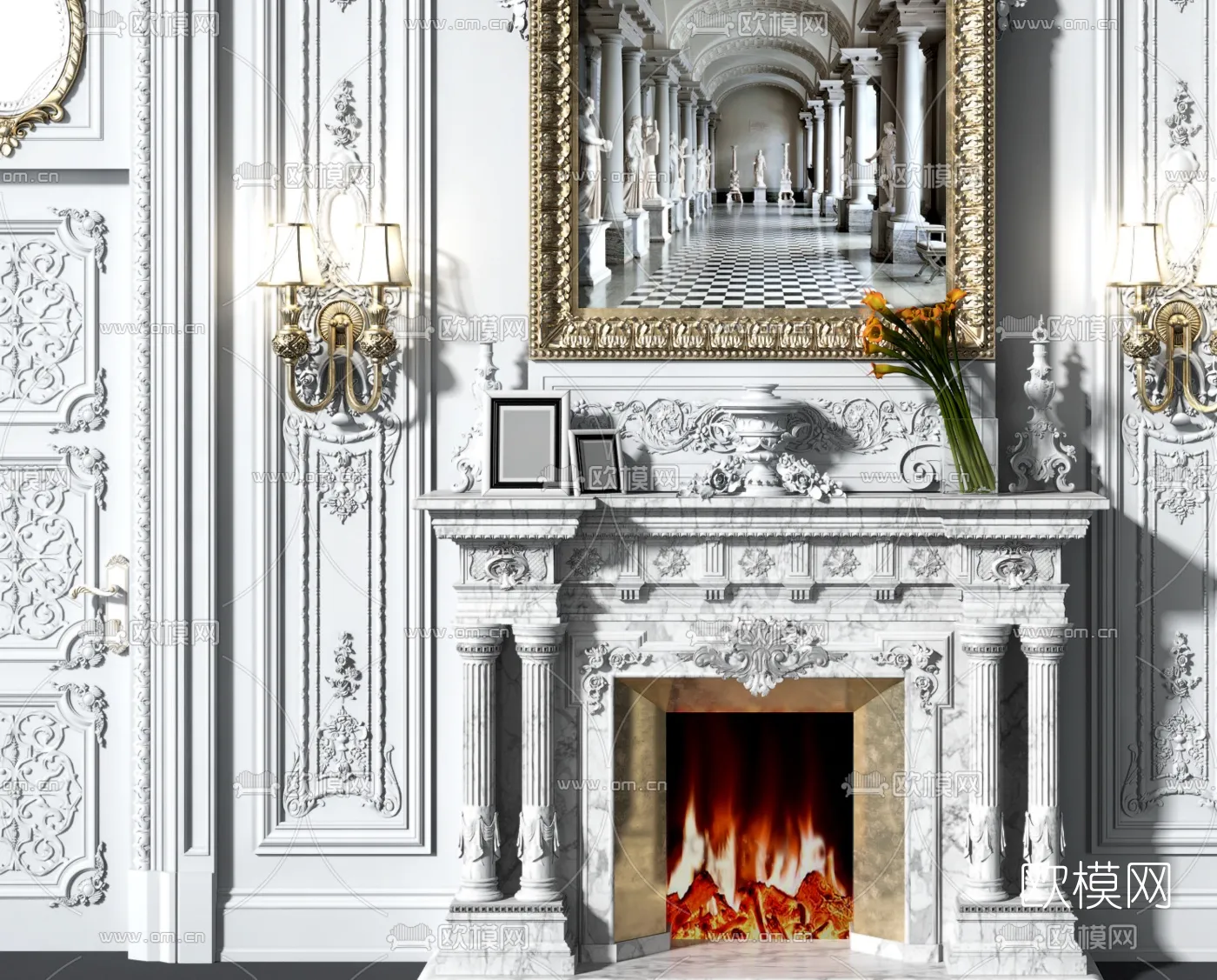 CLASSIC – FIREPLACE 3DMODELS – 039