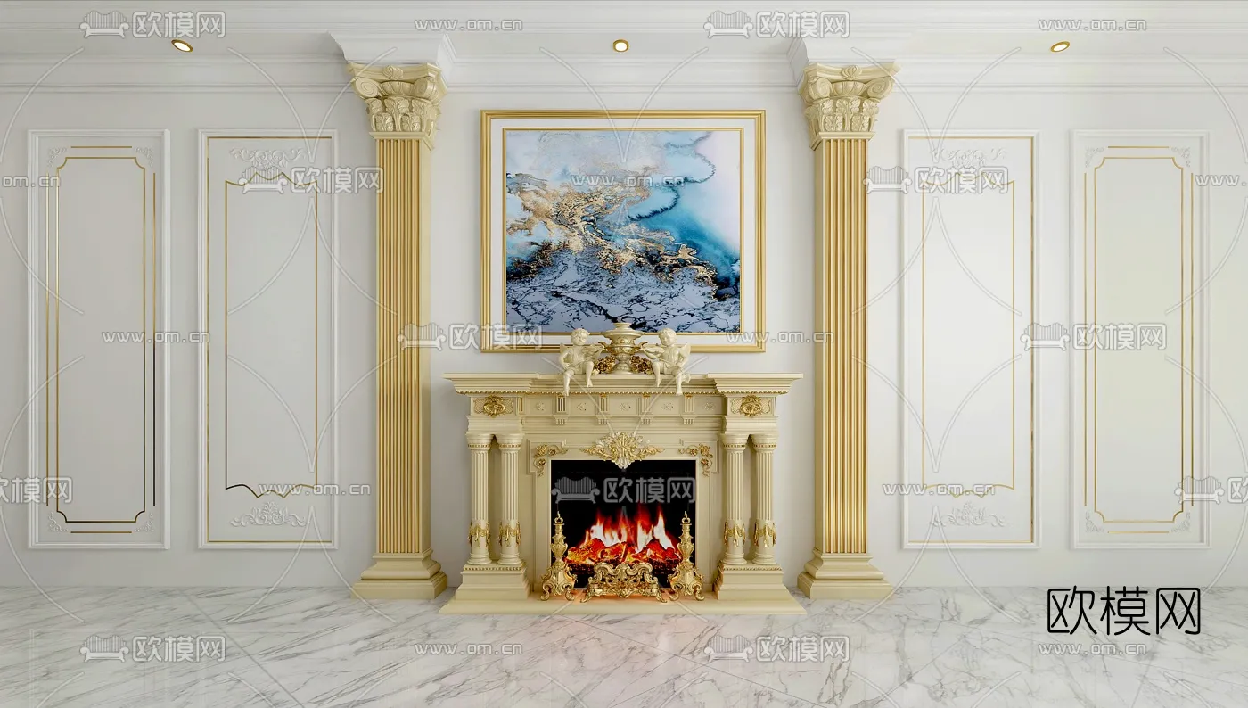 CLASSIC – FIREPLACE 3DMODELS – 041