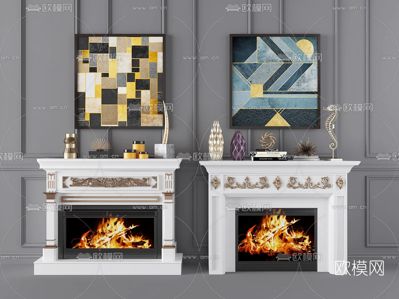 CLASSIC – FIREPLACE 3DMODELS – 043