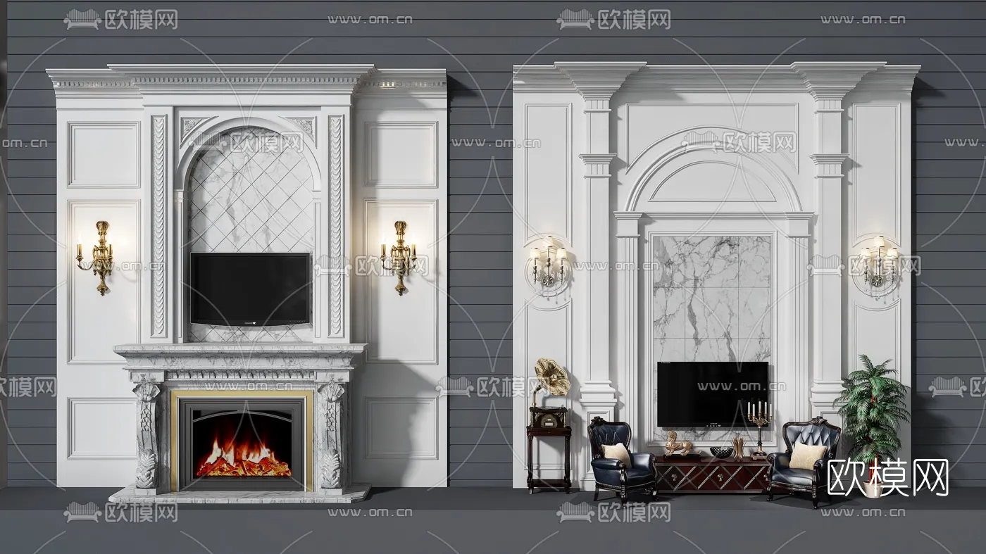 CLASSIC – FIREPLACE 3DMODELS – 045