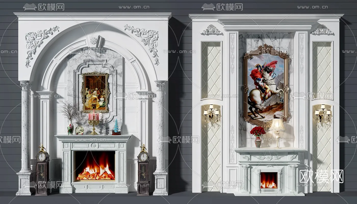 CLASSIC – FIREPLACE 3DMODELS – 049