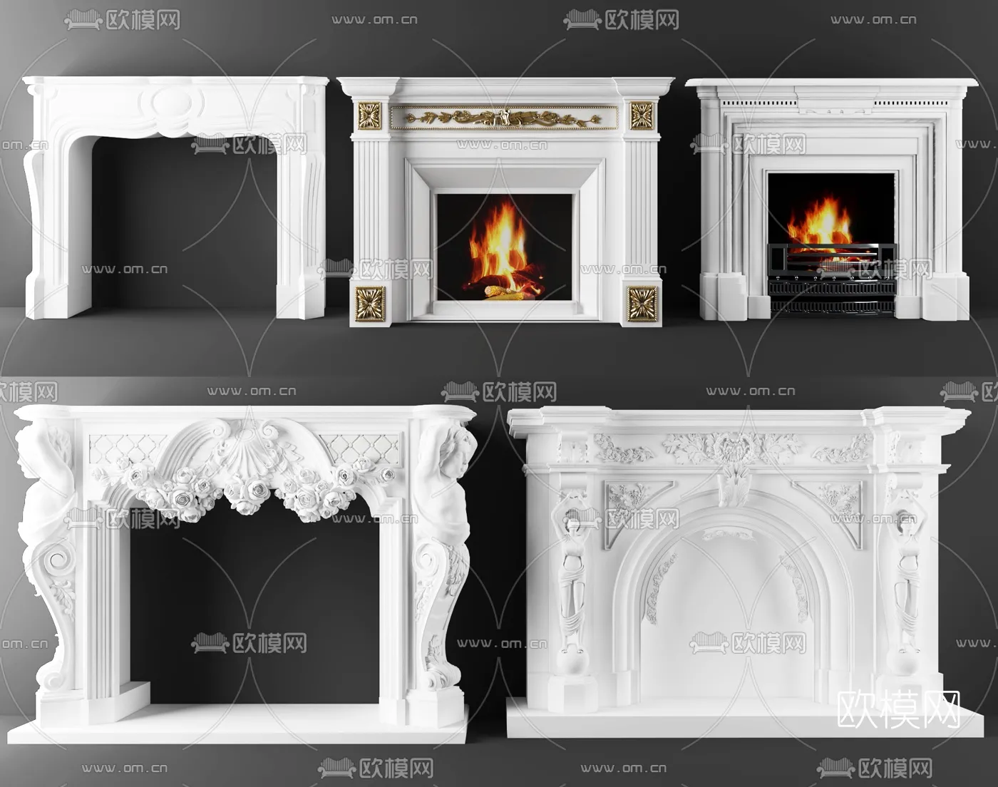 CLASSIC – FIREPLACE 3DMODELS – 051