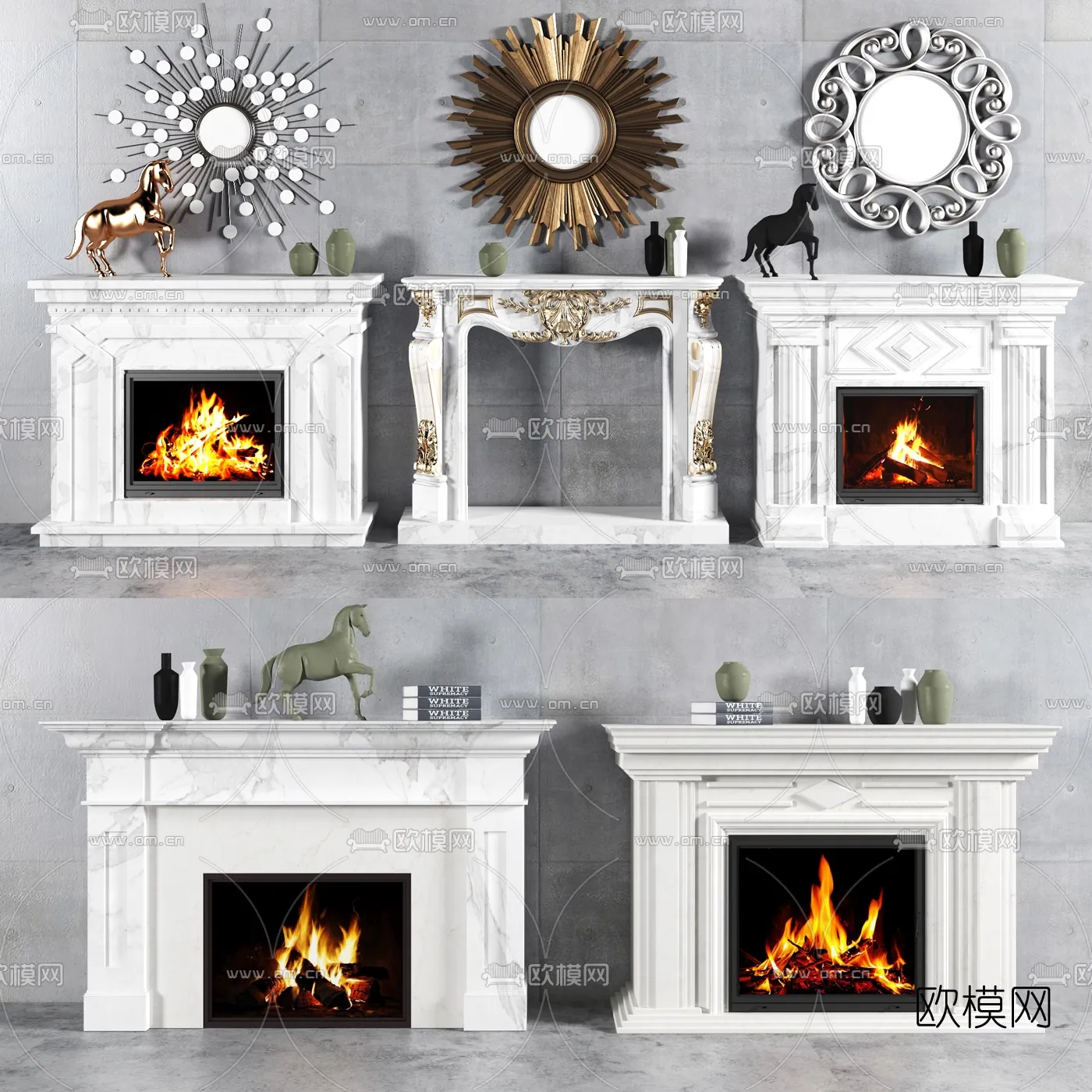 CLASSIC – FIREPLACE 3DMODELS – 052