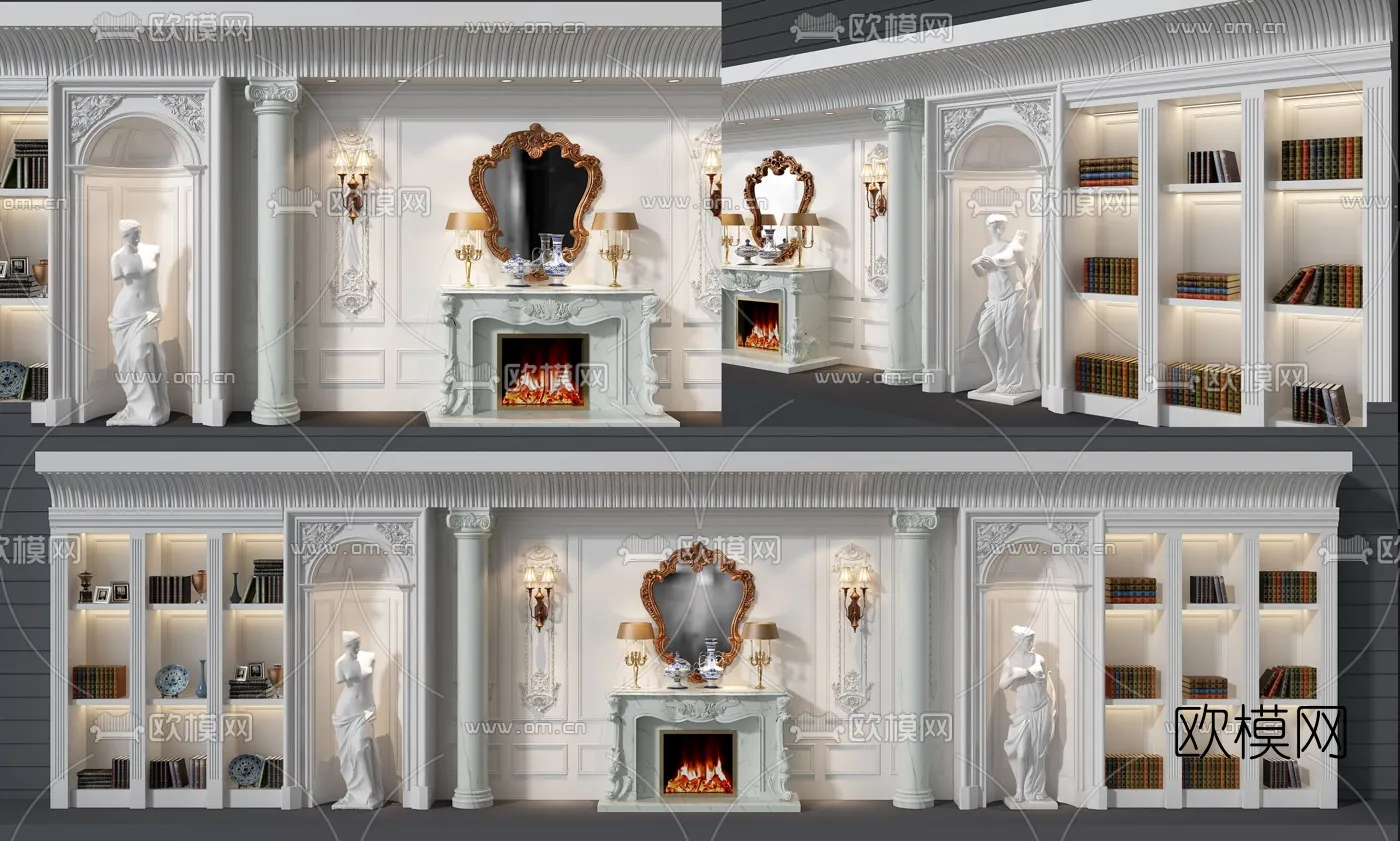 CLASSIC – FIREPLACE 3DMODELS – 053