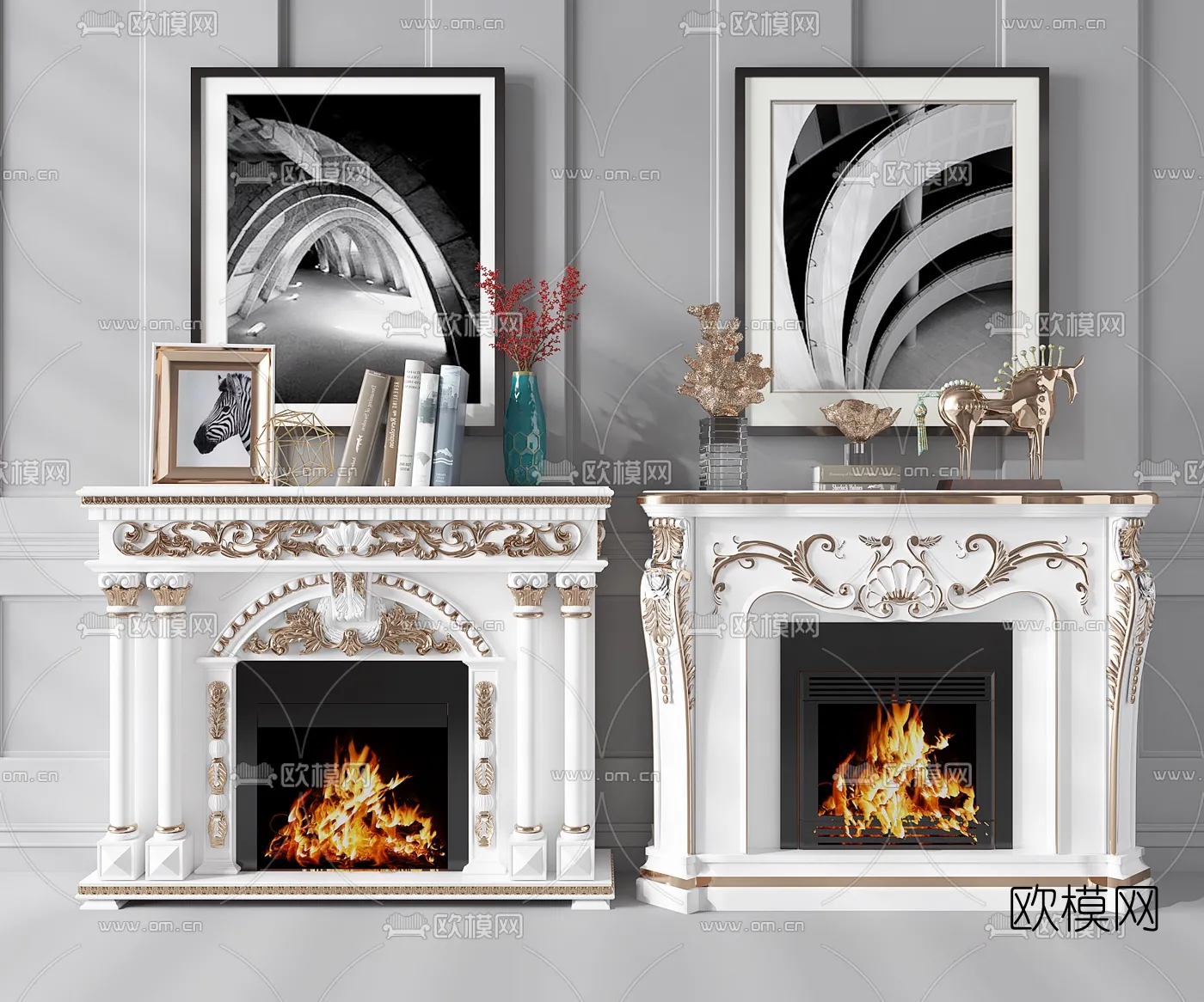 CLASSIC – FIREPLACE 3DMODELS – 054