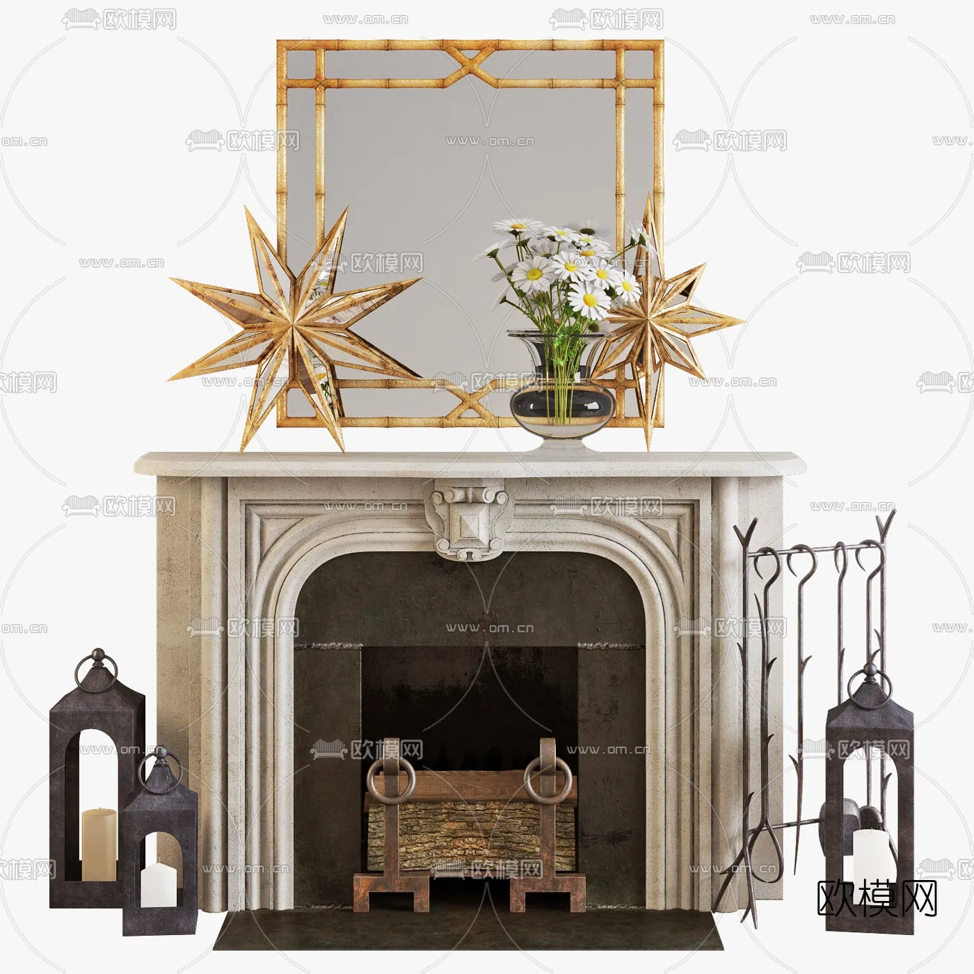 CLASSIC – FIREPLACE 3DMODELS – 055