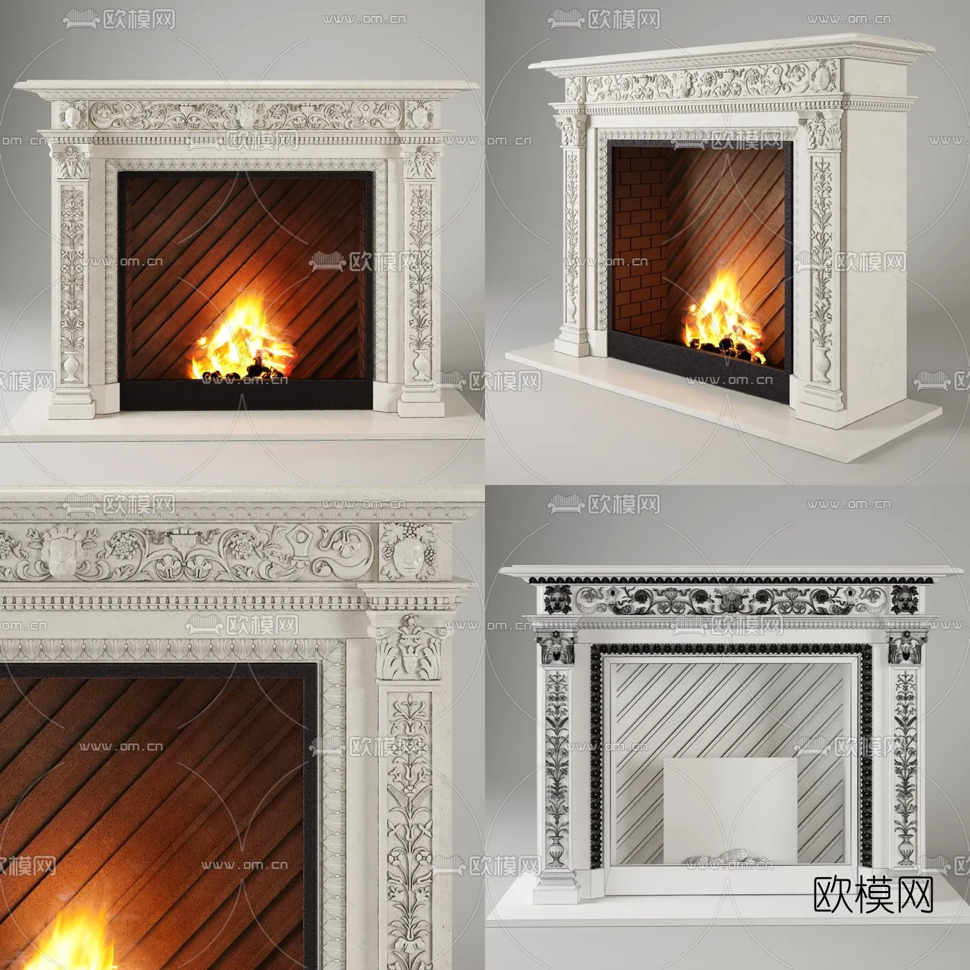 CLASSIC – FIREPLACE 3DMODELS – 056