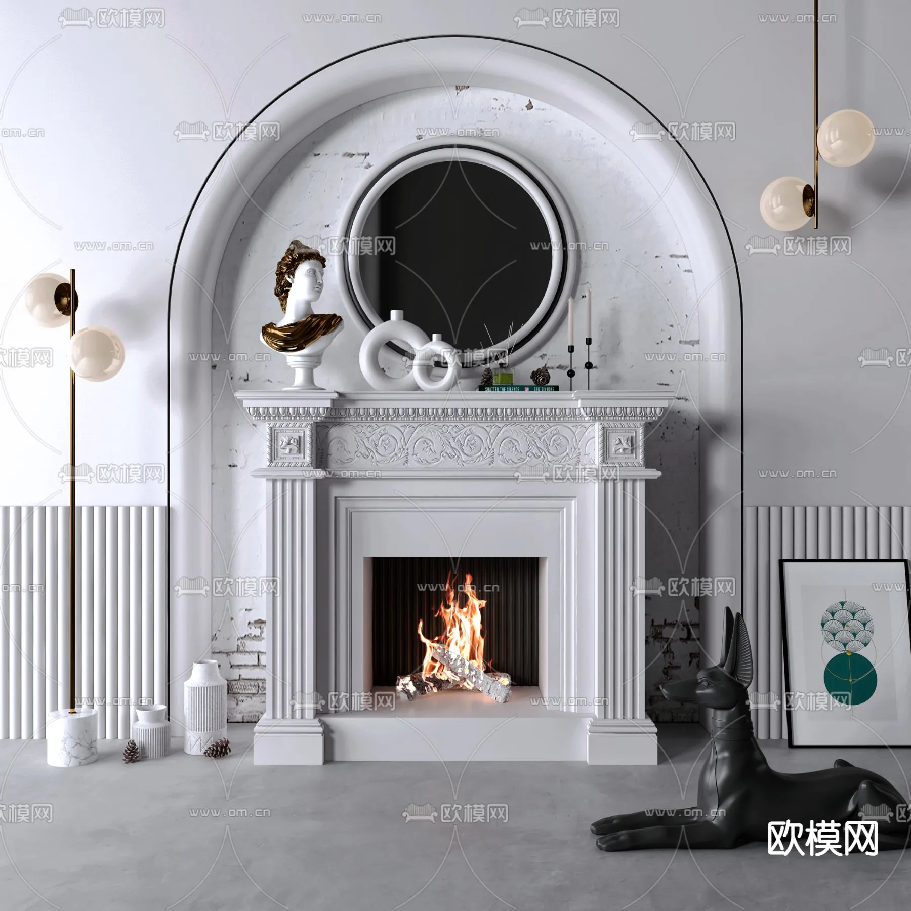 CLASSIC – FIREPLACE 3DMODELS – 066