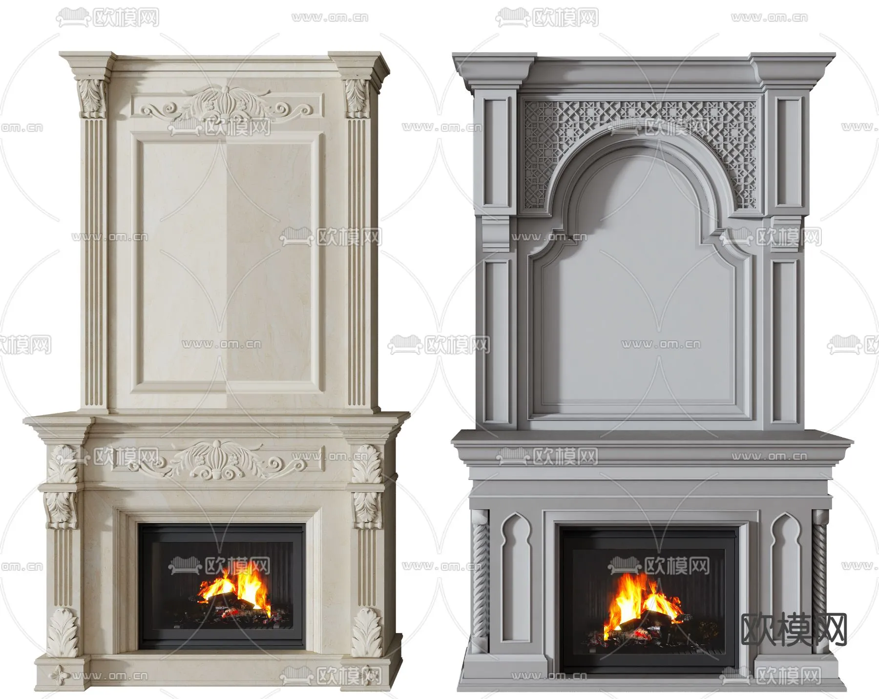 CLASSIC – FIREPLACE 3DMODELS – 071