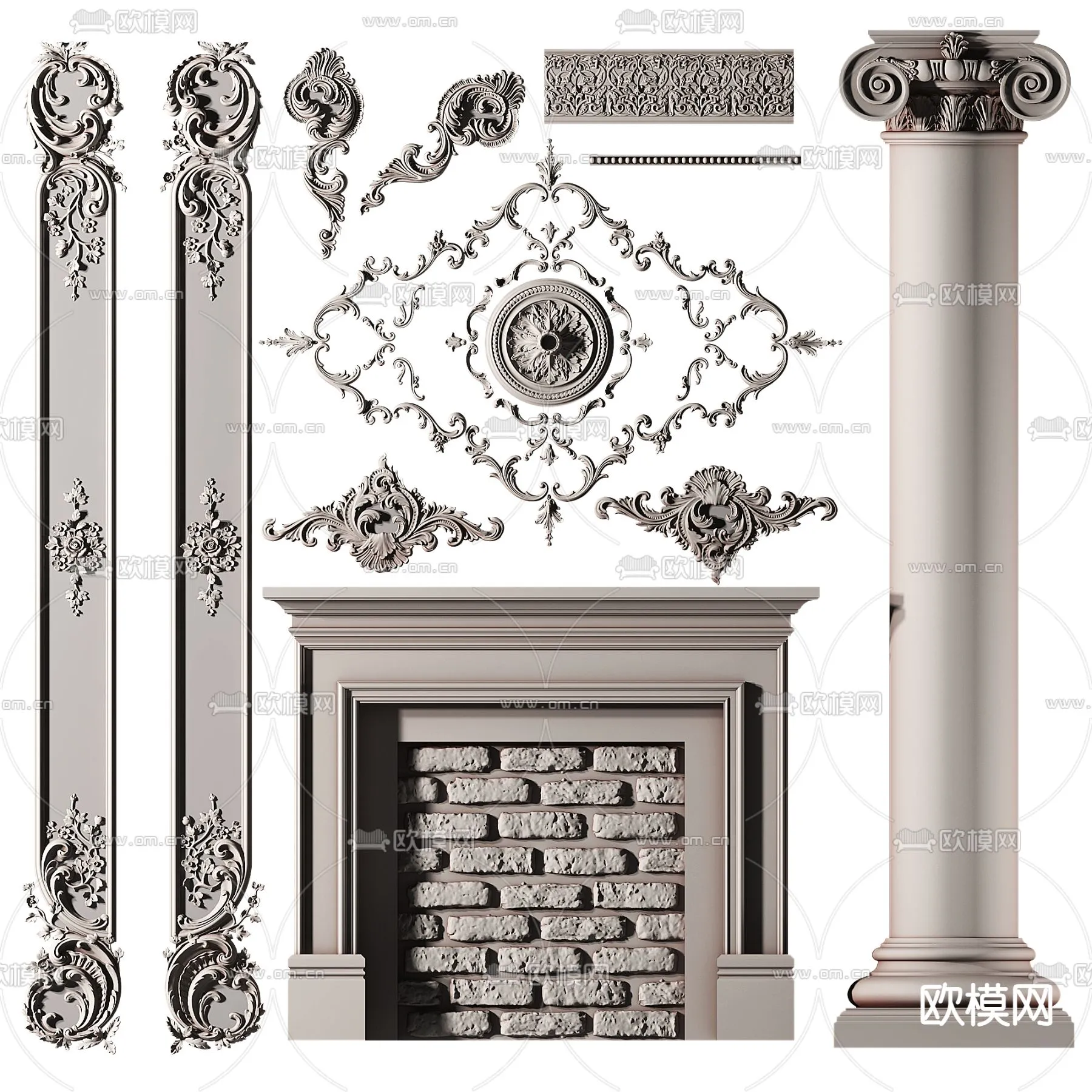 CLASSIC – FIREPLACE 3DMODELS – 072