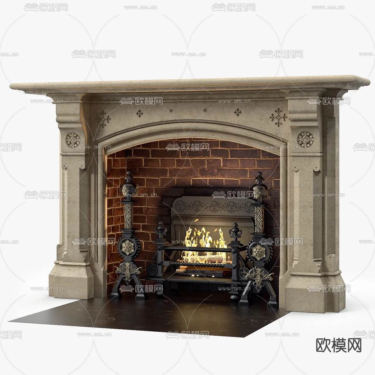 CLASSIC – FIREPLACE 3DMODELS – 075