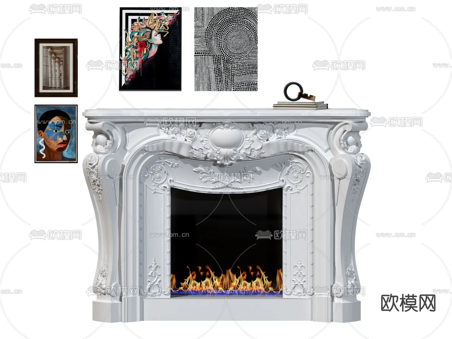 CLASSIC – FIREPLACE 3DMODELS – 076