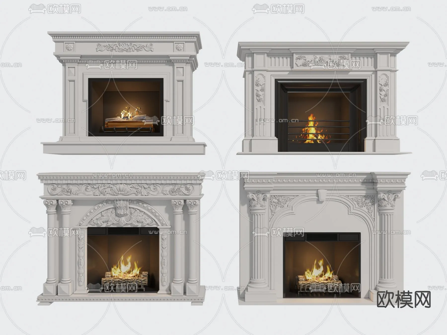 CLASSIC – FIREPLACE 3DMODELS – 077
