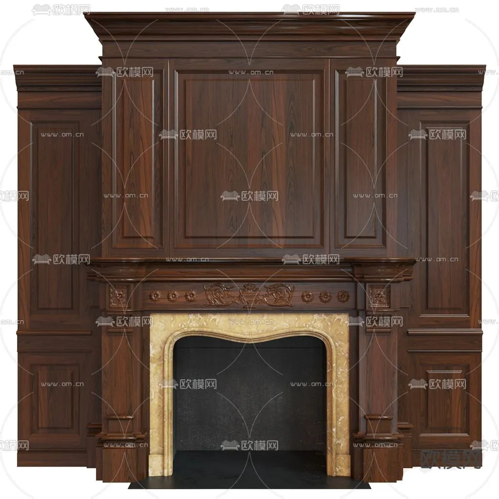 CLASSIC – FIREPLACE 3DMODELS – 083