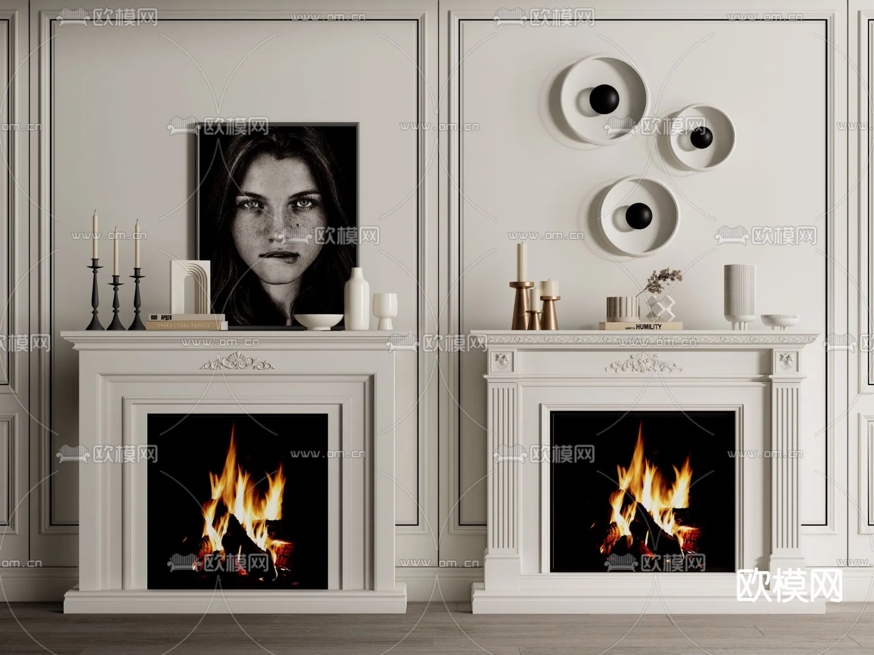 CLASSIC – FIREPLACE 3DMODELS – 089
