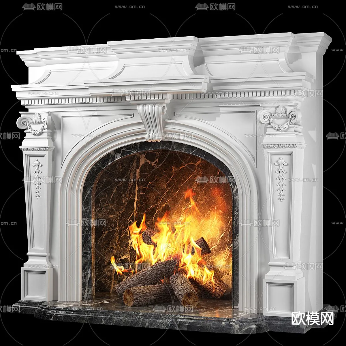CLASSIC – FIREPLACE 3DMODELS – 090