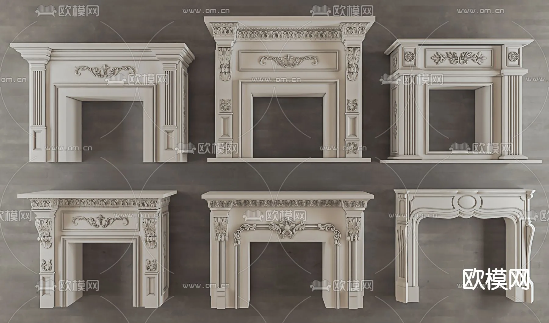 CLASSIC – FIREPLACE 3DMODELS – 091