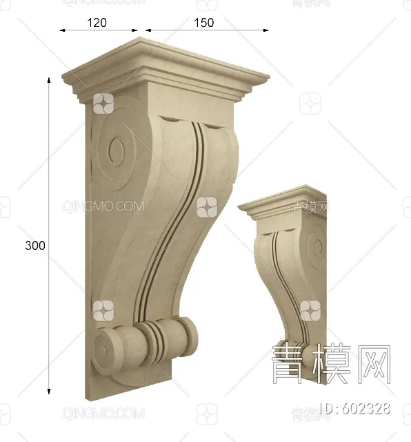 CLASSIC – MOULDING 3DS MODELS – WALL CORNER – 207