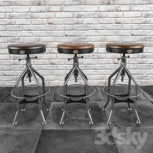 3DS MAX – Chair – Stool – 1845