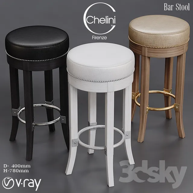 3DS MAX – Chair – Stool – 1876