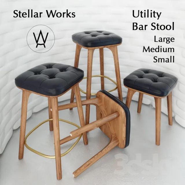 3DS MAX – Chair – Stool – 1919