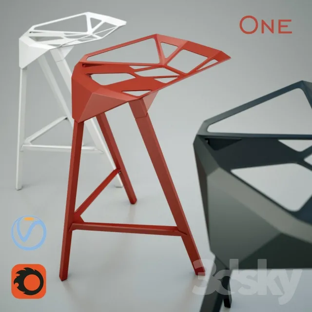 3DS MAX – Chair – Stool – 1930