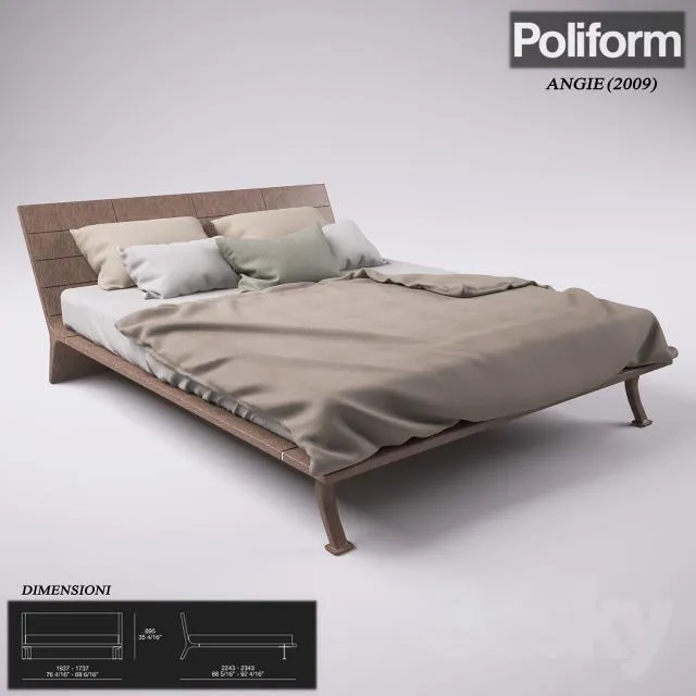 3DS MAX – Bed – 2057