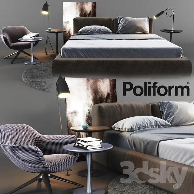 3DS MAX – Bed – 2076