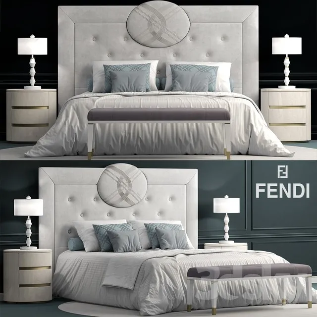 3DS MAX – Bed – 2136