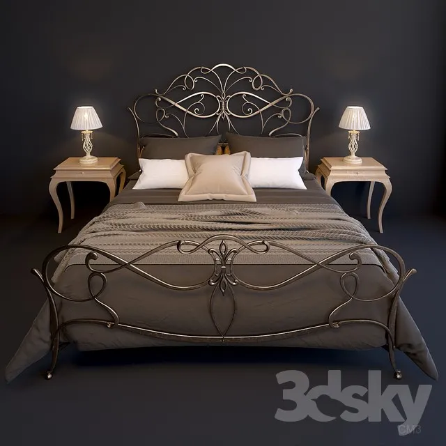 3DS MAX – Bed – 2143
