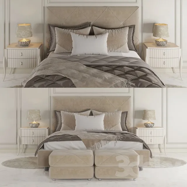 3DS MAX – Bed – 2156