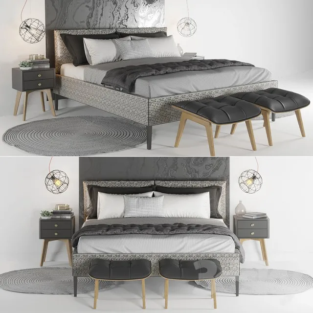 3DS MAX – Bed – 2173