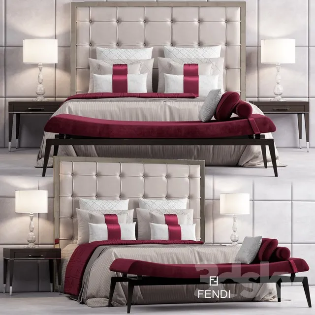 3DS MAX – Bed – 2174
