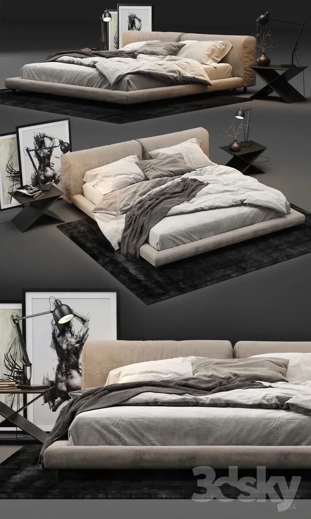 3DS MAX – Bed – 2242