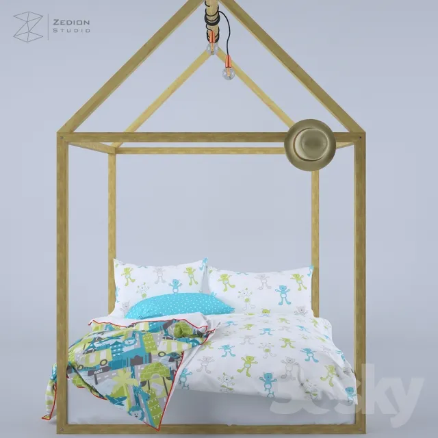 3DS MAX – Bed – 2341