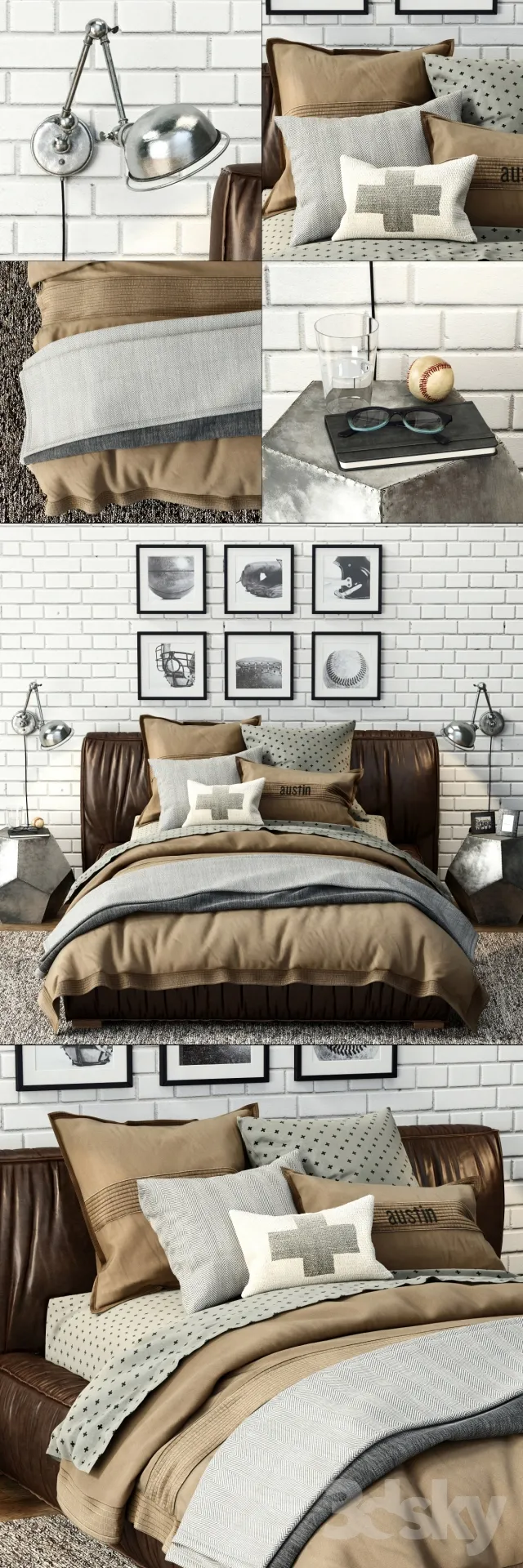3DS MAX – Bed – 2343